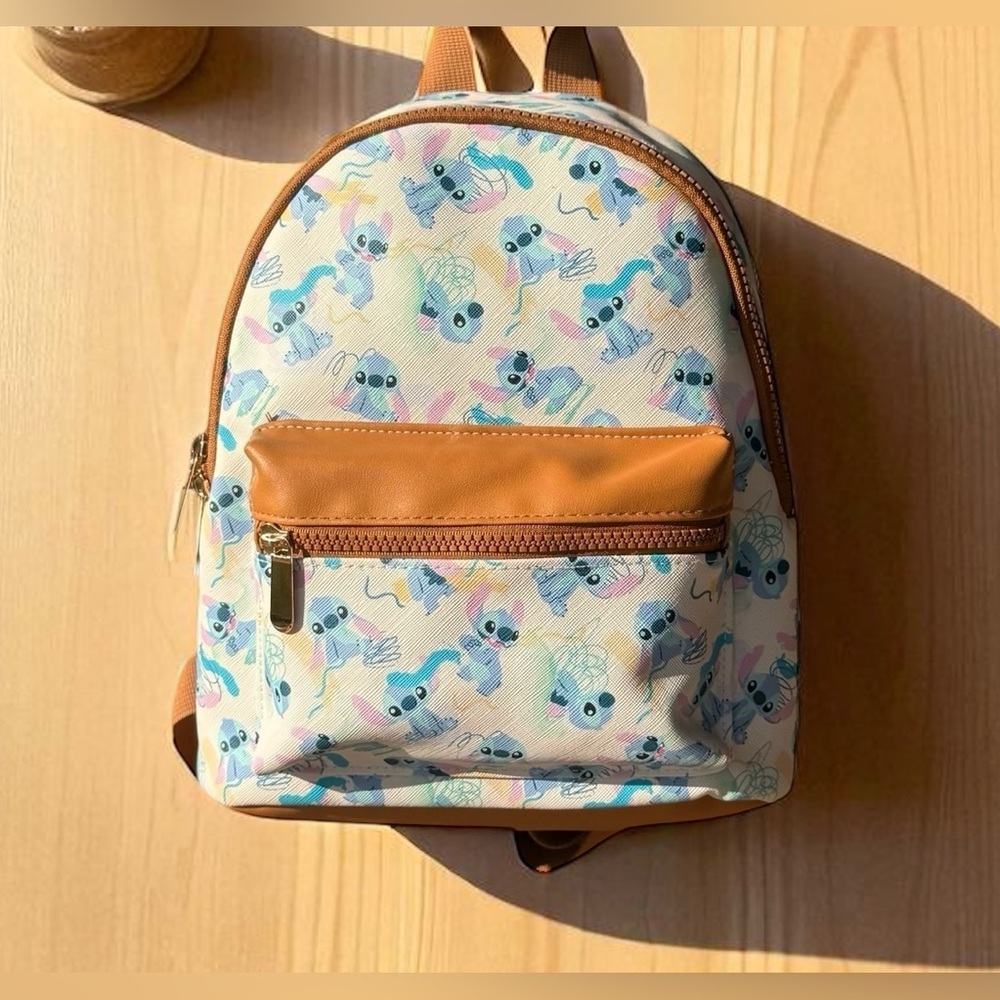 Disney Bioworld Stitch Character Small Blue And White Backpack